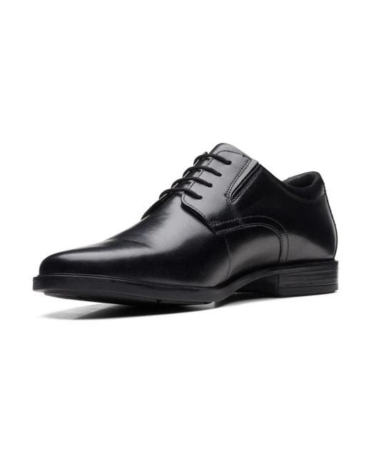 Clarks Schwarze lederschnürschuhe in Black für Herren