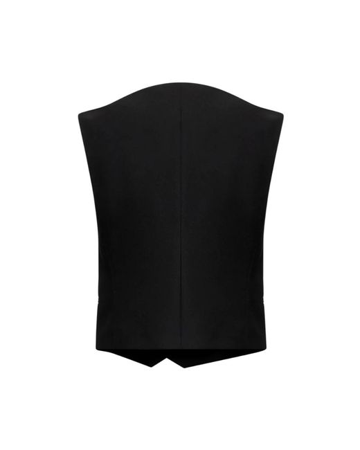 Silvian Heach Jassen ,Zwart ,Polyester Basic Enkelknoops Sartoriaal Gilet in het Black