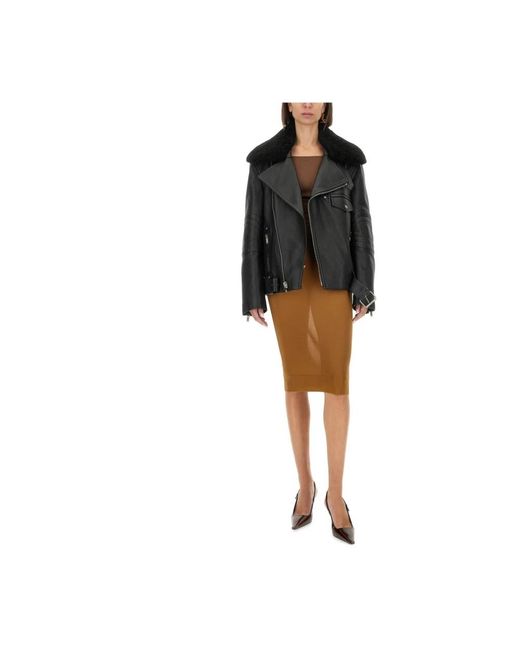 Saint Laurent Black Leather Jackets