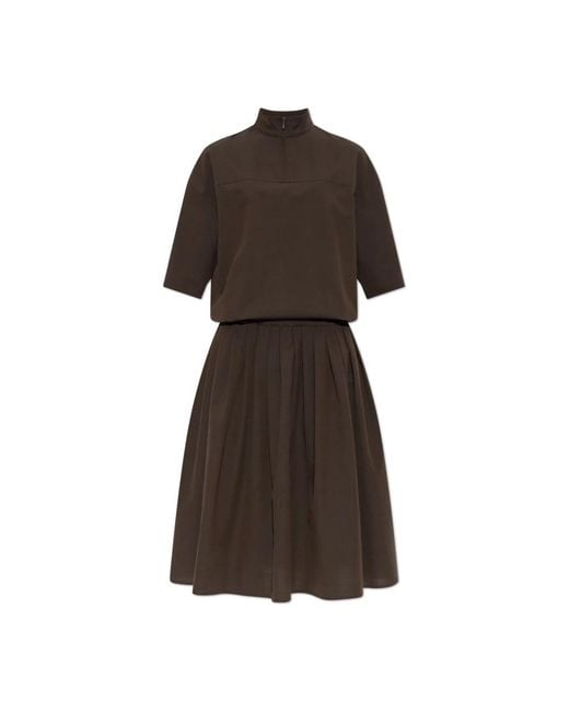 MM6 by Maison Margiela Brown Midi Dresses