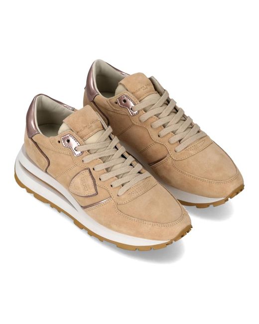 Philippe Model Schoenen ,Suède Trpx Haute Running in het Natural