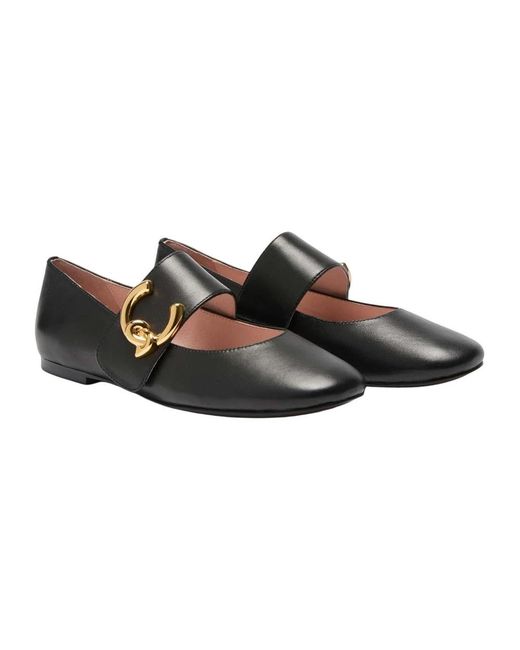 Coccinelle Black Ballerina Shoes