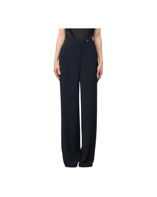Emporio Armani Blue Wide Trousers