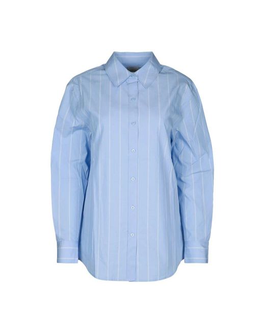 Calvin Klein Blue Klassisches baumwollhemd regular fit