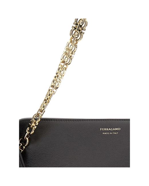 Ferragamo Black Shoulder Bags