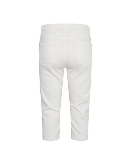 Kaffe White Cropped Jeans