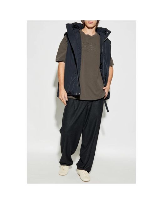 Maison Margiela T-Shirt Met Gedrukt Logo in het Gray voor heren