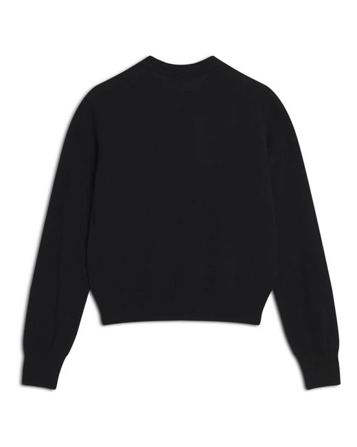 Maison Kitsuné Black Round-Neck Knitwear