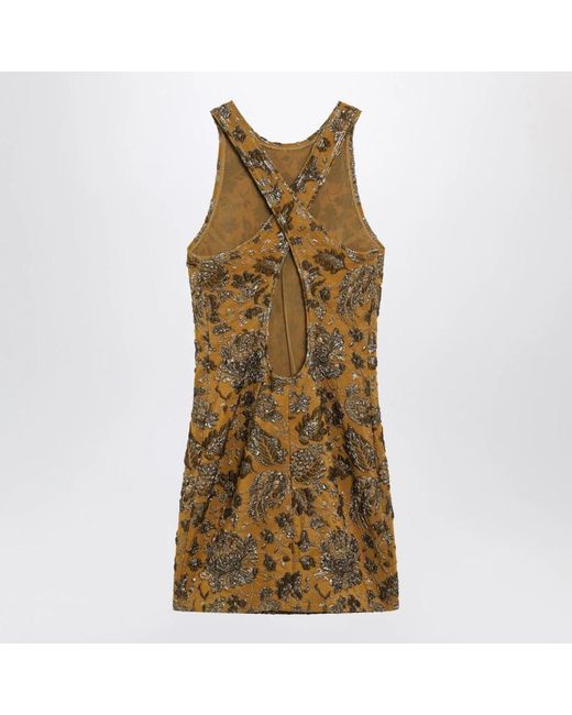 Saint Laurent Brown Short Dresses