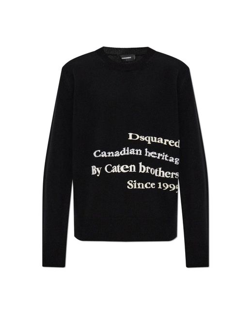 Round-Neck Knitwear di DSquared² in Black da Uomo