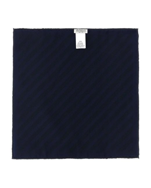 Brunello Cucinelli Blue Handkerchiefs for men
