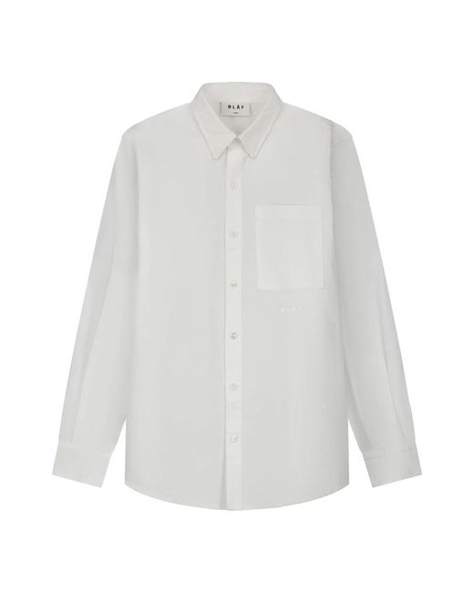 Olaf Hussein White Casual Shirts for men
