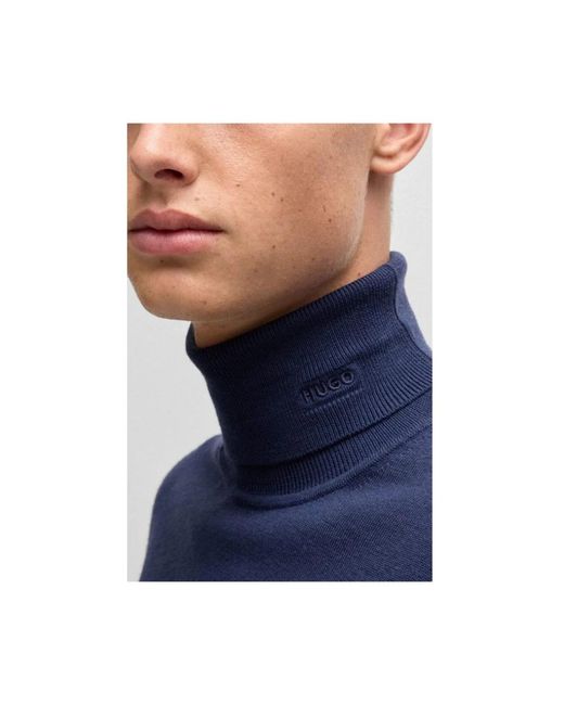 HUGO Truien & Vesten ,Blauw ,Wol San Thomas Sweater in het Blue voor heren