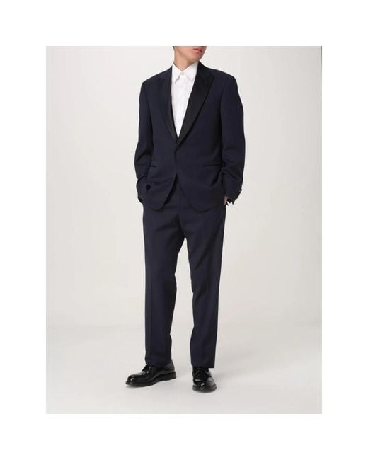 Giorgio Armani Blue Single Breasted Suits for men