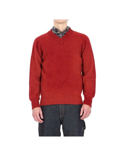 Howlin' By Morrison Red V-Neck Knitwear for men