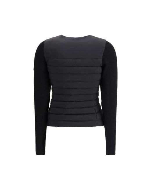Tatras Black Gepolsterte Daunenjacke Mit Wollärmeln