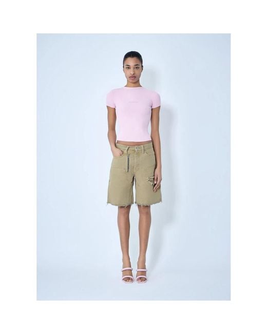 Alexander Wang Purple T-Shirts