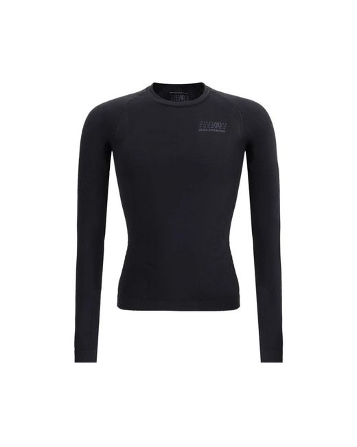 MM6 by Maison Margiela Blue Long Sleeve T-Shirts for men
