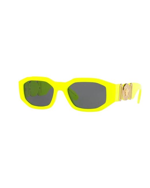 Gafas de sol estilosas para hombres y mujeres Versace de color Yellow
