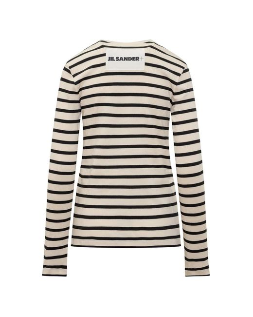 Jil Sander Black Long Sleeve T-Shirts