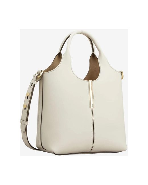 Tod's White Mini Leder Shopper