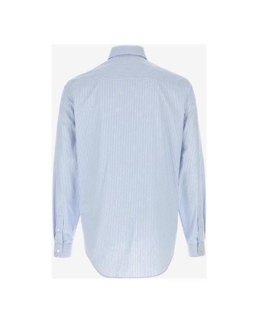 Versace Overhemden ,Blauw ,Katoen Shirt Van Katoen Kraag Lange Mouwen Sluiting Met Knopen Aan De Voorkant in het Blue voor heren