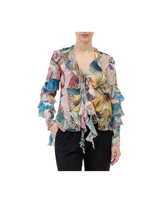 Just Cavalli Blue Blouses