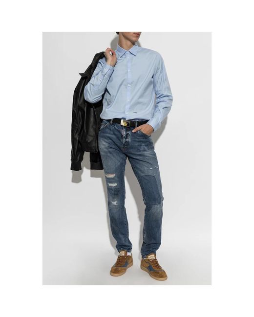 DSquared² Formal Hemden in het Blue voor heren