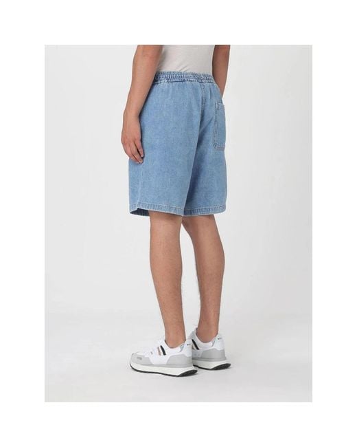 HUGO Blue Denim Shorts for men