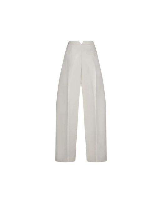 Jacquemus White Wide Trousers