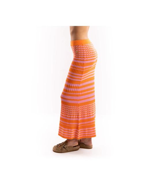 Maxi Skirts Akep de color Orange