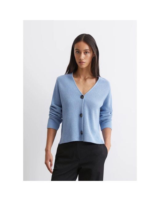 Marc O' Polo Blue Cardigan Mit V-Ausschnitt Relaxed