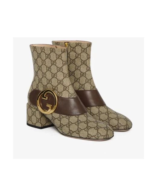 Gucci Gray Heeled Boots