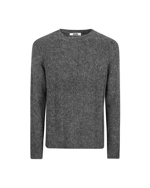 Round-Neck Knitwear di Grifoni in Gray da Uomo