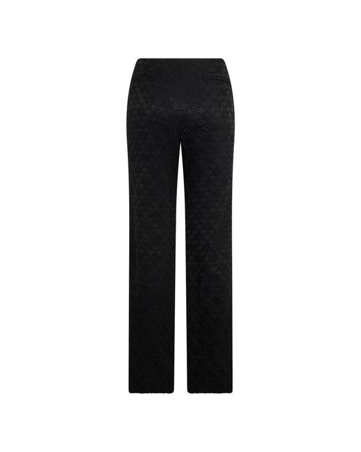 Alberta Ferretti Black Straight Trousers