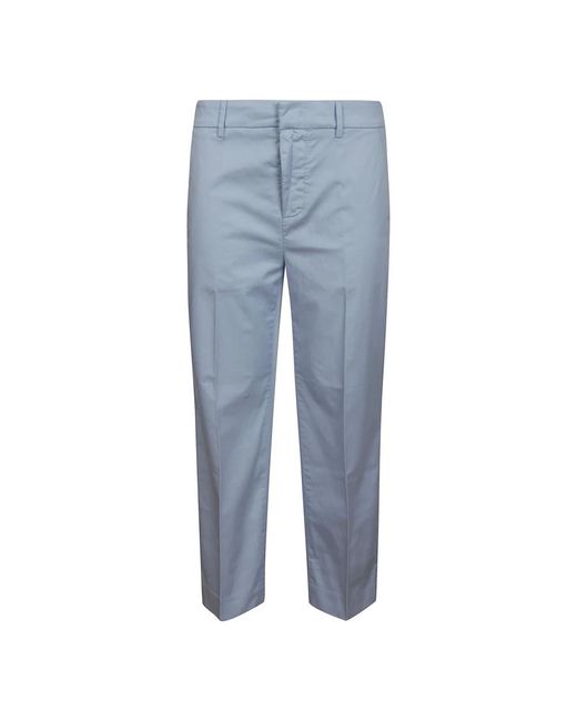 Slim chino pantalones cortos de algodón ligero Dondup de color Blue