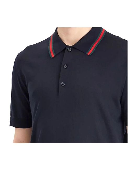 Gucci Blue Polo Shirts for men