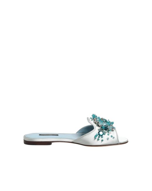 Dolce & Gabbana Blue Sliders