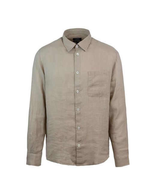A.P.C. Gray Casual Shirts for men