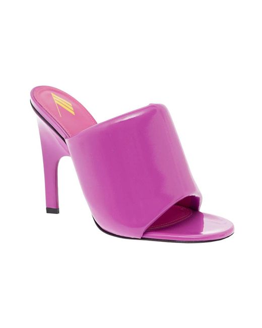 The Attico Purple Heeled Mules