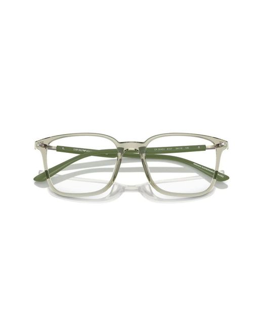 Montatura occhiali verde trasparente di Emporio Armani in Green