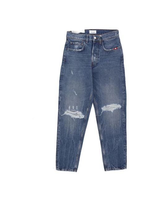 AMISH Blue Straight Fit Jeans for men