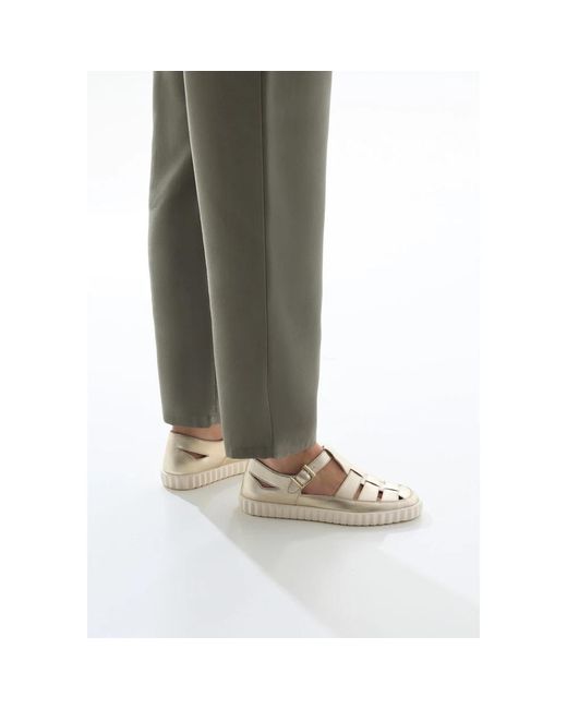 Voile Blanche Yellow Flat Sandals