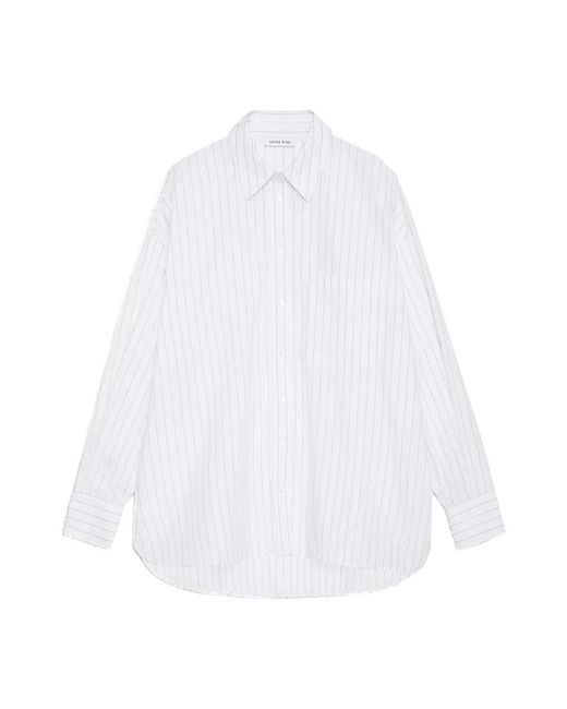 Anine Bing Overhemden ,Wit ,Katoen Chrissy Shirt in het White