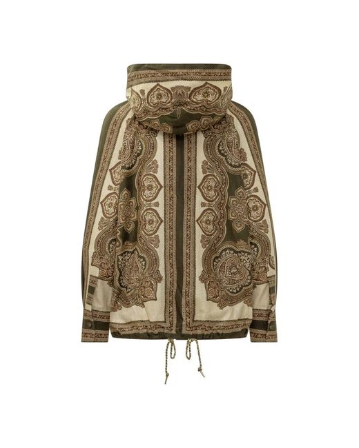 Zimmermann Mahon Hooded Shirt in het Green