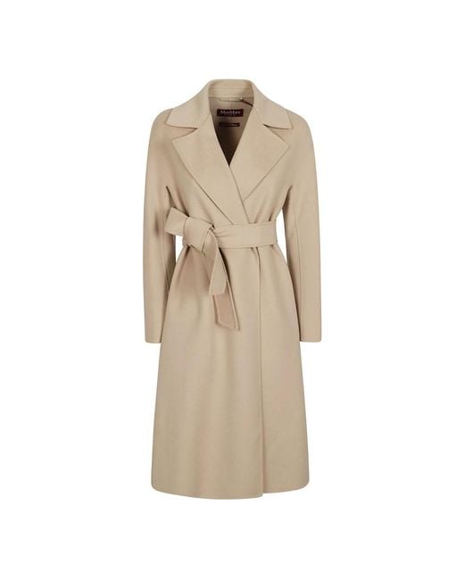 Max Mara Natural Belted Coats