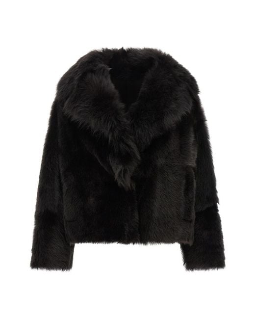 Blancha Black Faux Fur & Shearling Jackets