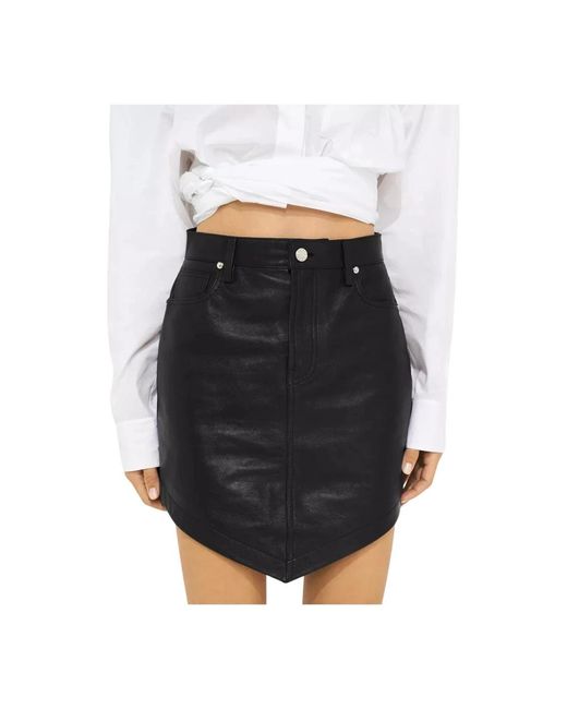 Alexandre Vauthier Black Leather Skirts
