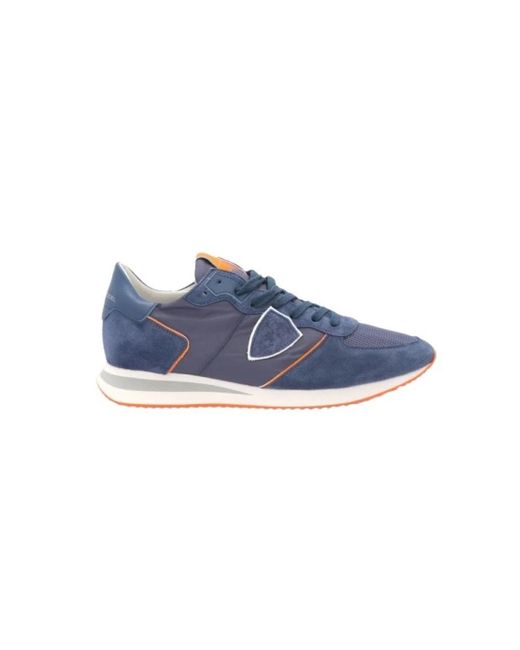 Philippe Model Tropez leder sneakers in Blue für Herren
