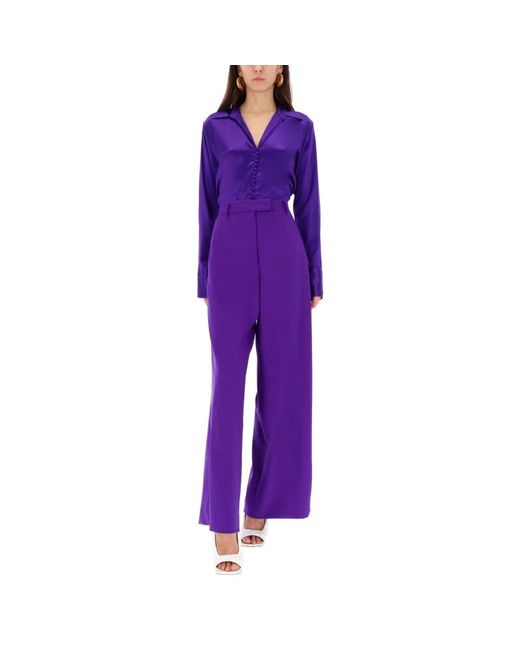 Dries Van Noten Purple Wide Trousers